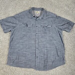 Woolrich Men's 2XL Gray Chambray Heritage Utility Shirt - Excellent Condition